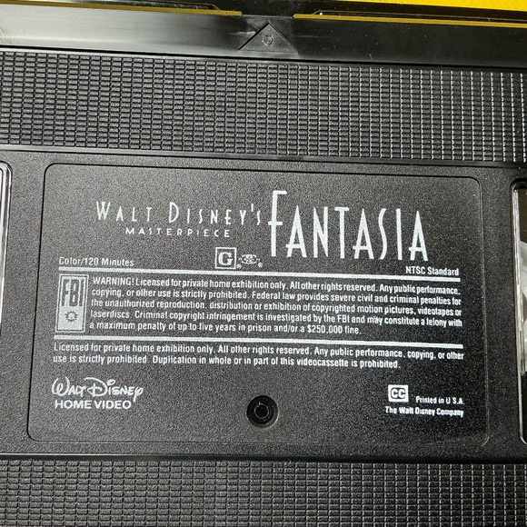 Vintage Disney Fantasia VHS Video Tape - Picture 7 of 7